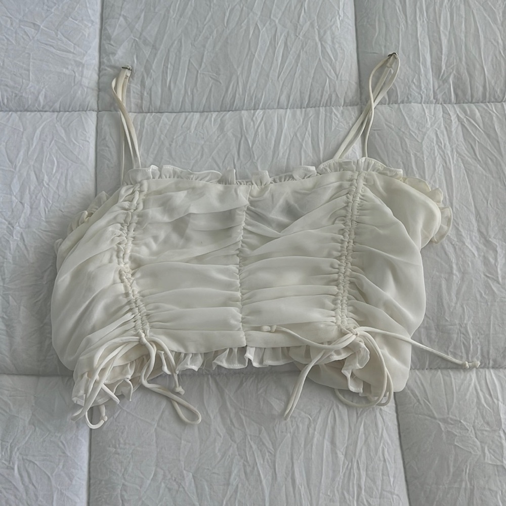 white crop top